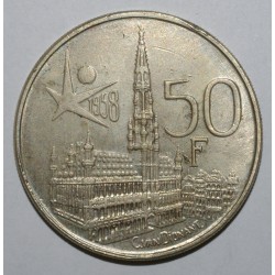 BELGIEN - KM 150.1 - 50 FRANCS 1958 - BAUDOUIN - französische Legende - SS/VZ