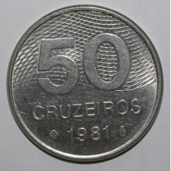 BRASILIEN - KM 594 - 50 CRUZEIROS 1981 - UNC