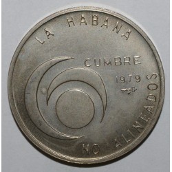 CUBA - KM 191 - 1 PESO 1979 - Conférence des Nations non alignées - FLEUR DE COIN