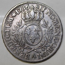 FRANCE - KM 486.1 - LOUIS XV - ECU WITH OLIVE BRANCHES - 1736 A - Paris