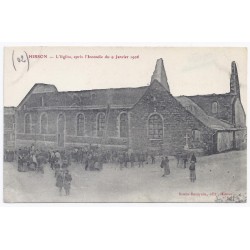 County 02500 - HIRSON - The church - After the fire of January 9th 1906