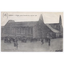 County 02500 - HIRSON - The church - After the fire of January 9th 1906