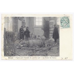02500 - HIRSON - L' église - Après l'incendie du 9 janvier 1906 - Les ruines des cloches