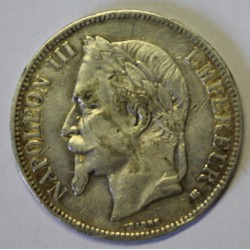 GADOURY 739 - 5 FRANCS 1867 BB - Strabourg - TYPE NAPOLEON III - KM 799