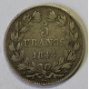 GADOURY 678a - 5 FRANCS 1844 BB Strasbourg TYPE LOUIS PHILIPPE 1er - KM 749