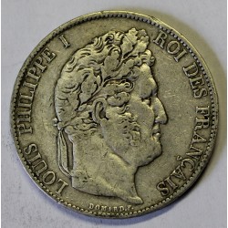 FRANKREICH - KM 749 - 5 FRANCS 1845 W Lille TYP LOUIS PHILIPPE 1er