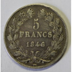 GADOURY 678a - 5 FRANCS 1846 A Paris TYPE LOUIS PHILIPPE 1er - KM 749.1