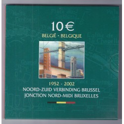 BELGIQUE - 10 EUROS 2002 - NORTH SOUTH CONNECTION BRUSSELS