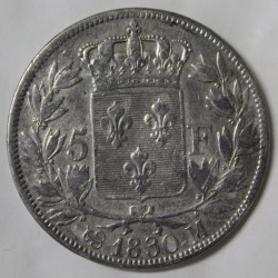 GADOURY 644 - 5 FRANCS 1830 M Toulouse - CHARLES X - KM 728