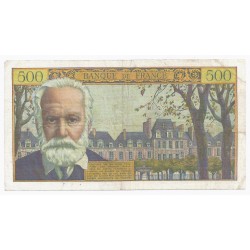 FAY 52/2 - 5 NF SUR 500 FRANCS VICTOR HUGO SURCHARGÉ - 12/02/1959 - PICK 137