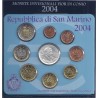 SAINT MARIN - COFFRET EURO BRILLANT UNIVERSEL 2004 - 9 PIECES (8.88 euros) - OCCASION