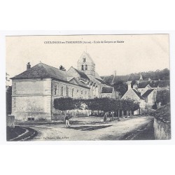 County 02130 - COULONGES EN TARDENOIS - SCHOOL OF BOYS AND TOWN HALL