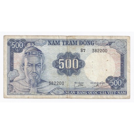 VIETNAM - PICK 23 a - 500 DONG - NON DATE (1966) - TTB