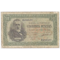 ESPAGNE - PICK 117 - 50 PESETAS - 09/01/1940