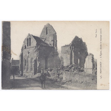 02160 - PONT ARCY - L'Église bombardée