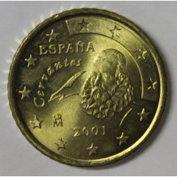 ESPAGNE - 50 CENT 2001 - CERVANTES - SUPERBE A FLEUR DE COIN