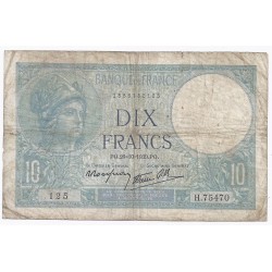 FRANCE - PICK 84 - 10 FRANCS MINERVE - 26/10/1939