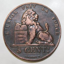 BELGIQUE - KM 5.1 - 5 CENTIMES 1856