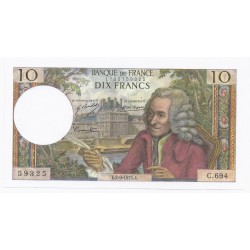 FRANCE - PICK 147 - 10 FRANCS VOLTAIRE - 02/09/1971