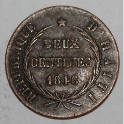 HAITI - KM 26 - 2 CENTIMES 1846 - YEAR 43