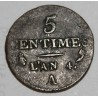 GADOURY 124 - 5 CENTIMES 1795 AN 4 A Paris TYPE DUPRE - KM 635