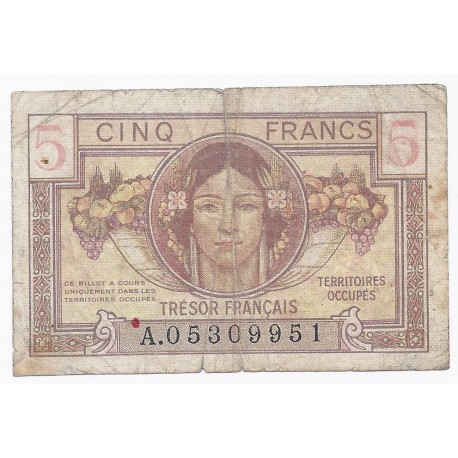 FAY VF 29/01 - 5 FRANCS TRESOR FRANCAIS - 1947 - PICK M6