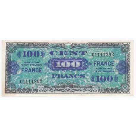 FRANCE - PICK 105s - 100 FRANCS VERSO FRANCE - 1945 - WITHOUT SERIES