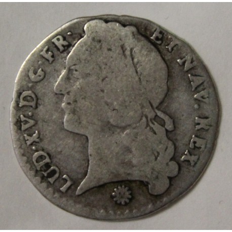 FRANCE - KM 510 - LOUIS XV - 1/20  ECU WITH HEADBAND - 1743 D