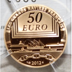 THE GREAT FRENCH BOATS - THE JEANNE D'ARC - 50 EURO 2012 - GOLD