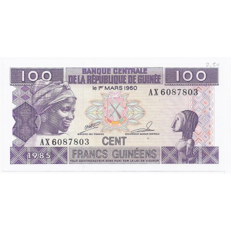 GUINEE - PICK 30 - 100 FRANCS - 1985