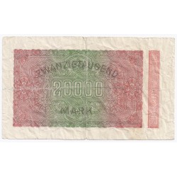 ALLEMAGNE - PICK 85 a - 20 000 MARK 1923 - 20.02