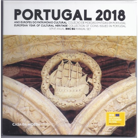 PORTUGAL - COFFRET EURO BRILLANT UNIVERSEL 2018 - 8 PIECES (3.88 euros)