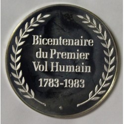 FRANCE - MÉDAILLE - BICENTENAIRE DU 1er VOL HUMAIN DES FRÉRES MONGOLFIER - 1783 - 1983