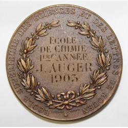 FRANCE - MÉDAILLE - ECOLE SUPÉRIEURE DES SCIENCES ET LETTRES DE ROUEN - 1ère année de chimie 1903