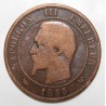 GADOURY 248 - 10 CENTIMES 1855 W LILLE TYPE NAPOLEON III chien - KM 771