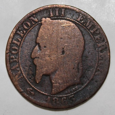 GADOURY 155 - CINQ CENTIMES 1863 A Paris TYPE NAPOLEON III - KM 797