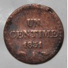 GADOURY 84 - 1 CENTIME 1851 A Paris TYPE DUPRE - KM 754