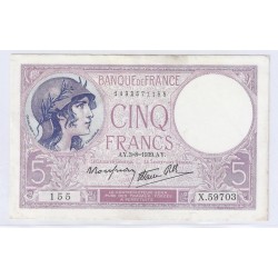 FAY 04/04 - 5 FRANCS VIOLET...