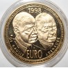 FRANCE - MÉDAILLE - DE GAULLE ET ADENAUER - 1998 - BRONZE FLORENTIN