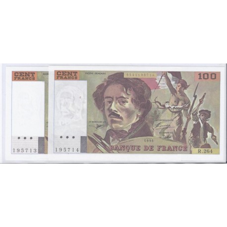 FAY 69TER/01 b - 100 FRANCS DELACROIX - 1994 - NEUF - LA PAIRE - PICK 154