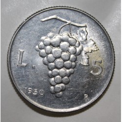 ITALIE - KM 89 - 5 LIRE 1950 - Raisin