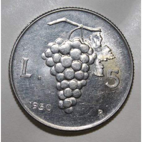 ITALY - KM 89 - 5 LIRE 1950 - Grape