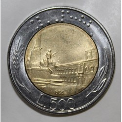 ITALIE - KM 111 - 500 LIRE 1986 - Piazza del Quirinale