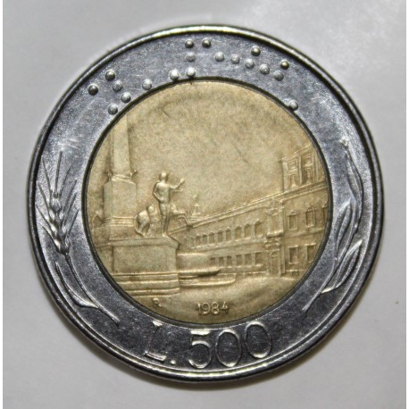 ITALIE - KM 111 - 500 LIRE 1984 - Piazza del Quirinale