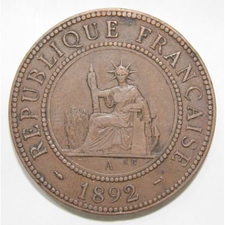 INDOCHINE - KM 1 - 1 CENT 1892 A - Paris INDOCHINE - KM 1 - 1 CENT 1892 A - Paris