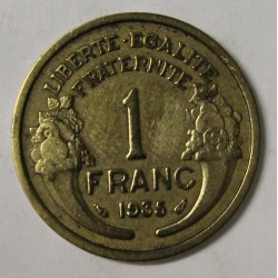 FRANCE - KM 885 - 1 FRANC 1935 TYPE MORLON BRONZE ALUMINIUM