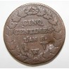 GADOURY 126 - CINQ CENTIMES 1799 AN 8/5 W Lille TYPE DUPRE - KM 640