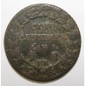 FRANCE - KM 640 - CINQ CENTIMES 1798 AN 7/5 BB Strasbourg TYPE DUPRE