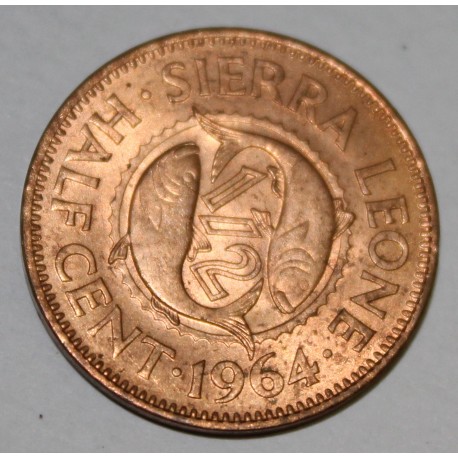 SIERRA LEONE - KM 16 - 1/2 CENT 1964