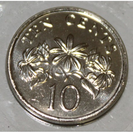 SINGAPOUR - KM 100 - 10 CENTS 1999